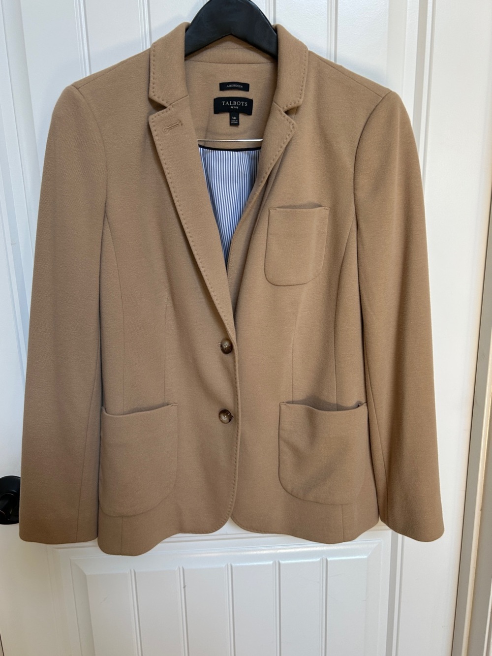 Talbots Camel Single-Breasted Blazer Jacket